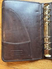 VTG Mulholland Brothers Leather Personal Size 6-Ring Binder Agenda Wallet
