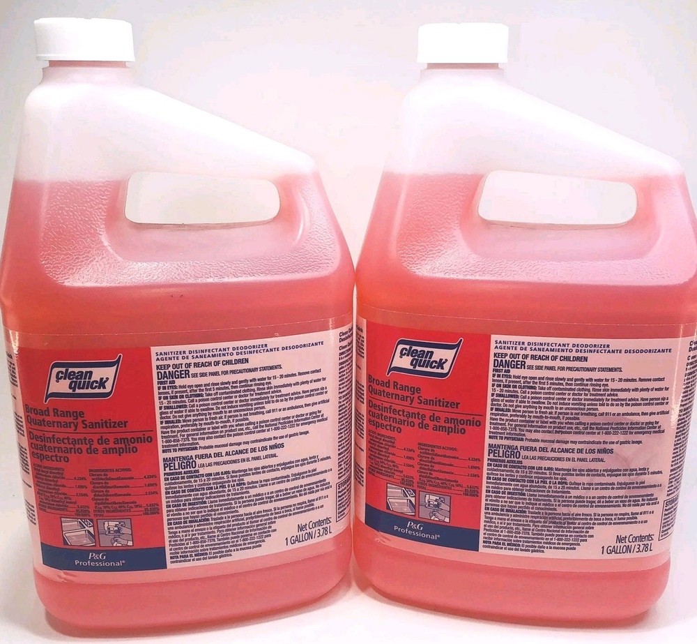 2 Gallons Clean Quick 1 gal. ea. Broad Range Quaternary Sanitizer