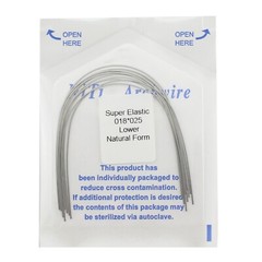 Dental Orthodontic Arch Wire Niti Super Elastic Round Rectangular Ovoid Natural
