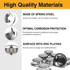 6PCS 5/8” Push Nuts Axle Cap, Push on Pushnut Spring Steel Permanent Washer Cap