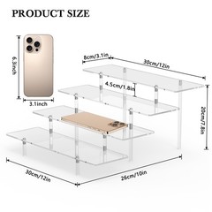 Acrylic Display Riser Stand Shelf Clear 4 Tier Cupcake Stand Perfume Display Hol