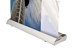 DELUX Retractable Banner Stand 33″x 80″- 85X200- SILVER (Hardware only)