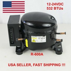 12V 24V DC Refrigeration Compressor Fridge Freezer Mobile Solar QDZY75G R600a