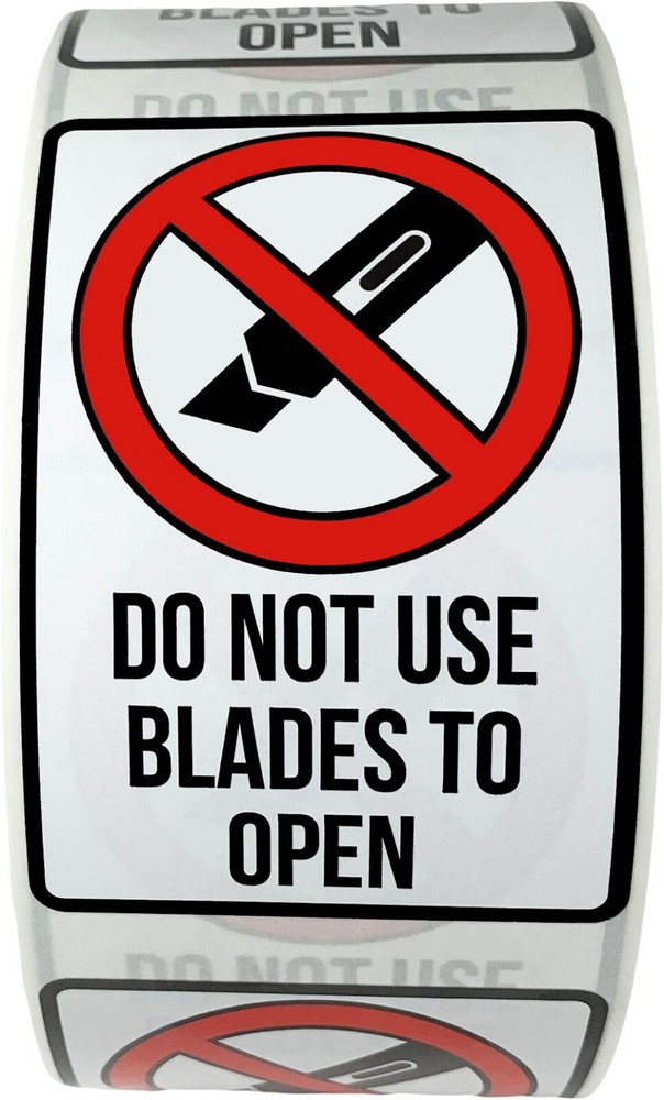 Do Not Use Blades To Open Labels | 2 x 3″ Inch | 500 on a Roll