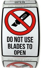 Do Not Use Blades To Open Labels | 2 x 3″ Inch | 500 on a Roll