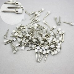 100 Pcs Dental White Nylon Brushes Latch Flat Polishing Polisher Prophy Brush
