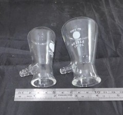 Bundle of 2 || CORNING Pyrex Micro Filtering Flasks, 25mL/50mL, glass barb #5360