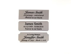 1×3 Custom Engraved Sublimation Aluminum Plate Plaque Name Tag Trophy Urn