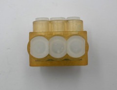 PANDUIT PCSB4-3-12Y MULTI-TAP CLEAR INSULATED ALUMINUM CONNECTOR BLOCK BOX OF 6