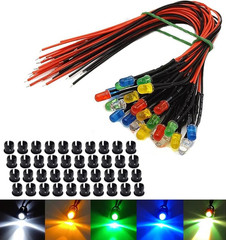 80Pcs 5MM 3Volt LED Lights Kit Emitting Diodes Pre Wired LED Lights Diodes 8 …