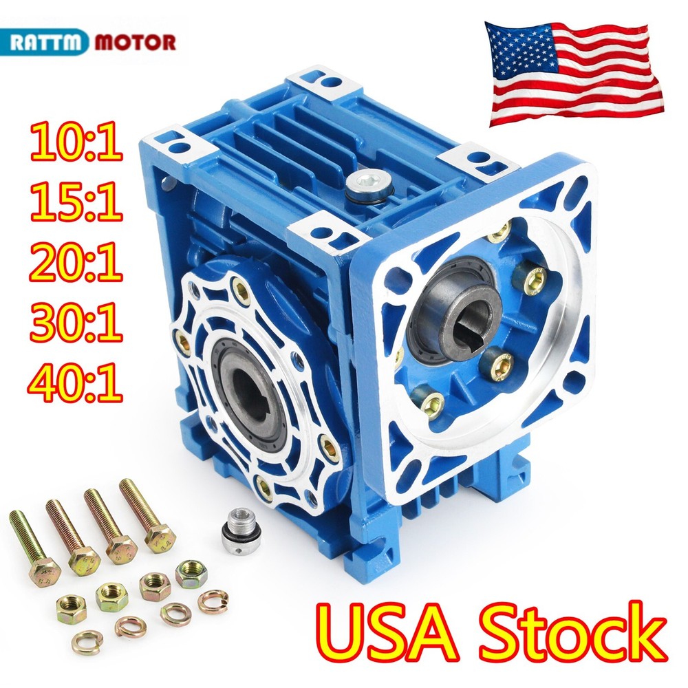 【US】NMRV040 Worm Gear Gearbox Speed Reducer 10:1 15:1 20:1 30:1 40:1 for Nema34