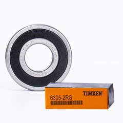 (2 PACK) USA TIMKEN 6305-2RS 25X62X17MM Double Rubber Seal Ball Bearings