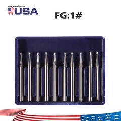 Dental Carbide Burs 19mm FG Straight Fissure Bur for High Speed