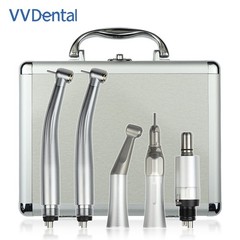 Dental E-generator Air Motor LED High & Low Speed Handpiece Kit 2 Holes/4 Holes