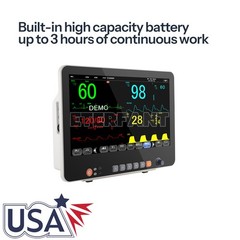 Multi-parameter Patient Monitor for Hospital ECG NIBP RESP TEMP SPO2 PR