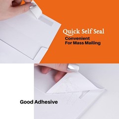 White 5.25×7.25 Envelopes 100 Pack Perfect for Events and Invitations