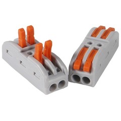 D-FLIFE 50pcs Lever Wire Connectors SPL-2 Conductor Compact