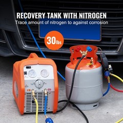 VEVOR Refrigerant Recovery Reclaim 30 LBS Cylinder Tank 400 PSI Liquid Y Valve
