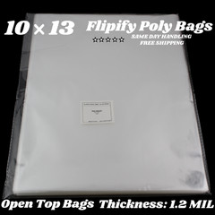 10×13 CLEAR BAGS Large Plastic Packaging Top Open Flat Packing T-Shirt Apparel