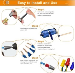 Luckyway Wire Stripper for Drill with Professional 3 PCS 10-14AWG, Colorful