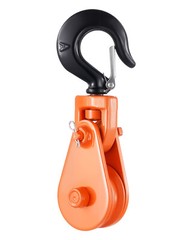 2 Ton Snatch Block with Swivel Hook 3″ Sheave 3/8″ Wire Rope Wrecker Rollback