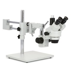 AmScope 7X-135X Trinocular Stereo Fluorescent Boom Microscope+4K 8MP HDMI Camera