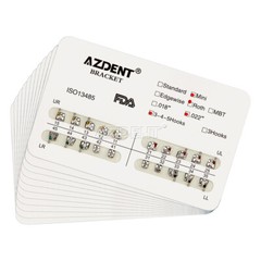 20X AZDENT Dental Orthodontic Brackets Brace Mini Standard Roth/MBT Slot.022 018