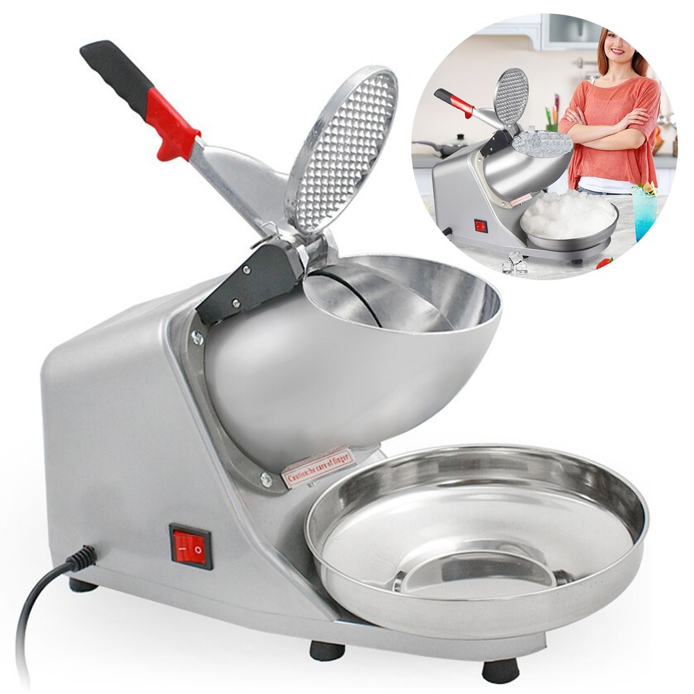 Electric Ice Crusher Shaver Machine Maker Shaved Ice Silver Snow Cone 143 lbs