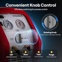 Portable Refrigerant Recovery Machine 3/4HP Single Cylinder 110-120V AC 60Hz