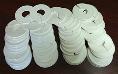 Plastic White Clothing Round Rack Size Dividers Lot of 500