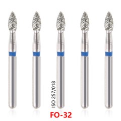 100pcs Dental Diamond Burs for High Speed Handpiece Medium Friction Grip 1.6MM