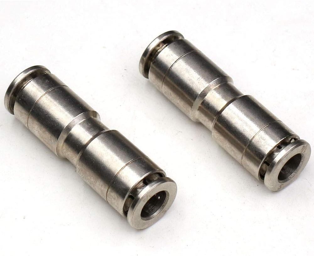 6mm Union Straight Push to connect fittings Stainless Steel 6 mm, Silver