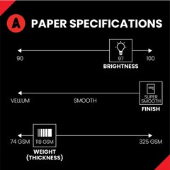 Accent Opaque White Printer Paper, 13” x 19” 32lb Bond/80lb, 300 Sheets (1 Ream)
