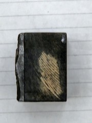 Letterpress Printing Block Man Driving Car Cartoon Blown Tire Stamp Vtg