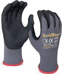 EvridWear Safety Work Gloves, Touchscreen Micro-Foam Nitrile Coated Unisex Glove