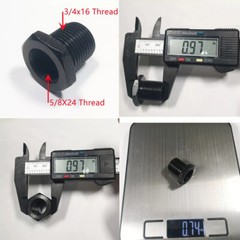 3 Pack Steel Thread Adapter Convert 5/8×24 to 3/4×16.13/16X16.3/4 NPT US