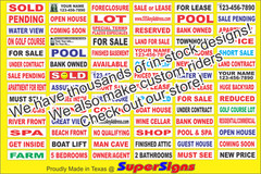 6″x18″ UNDER CONTRACT Red REAL ESTATE RIDER SIGNS Buy 1 Get 1 FREE 2 Sided