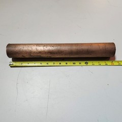 2-1/4″ x 16″ Copper Round Bar Stock New Old Stock as Shown Weight of 20.50 Lbs.
