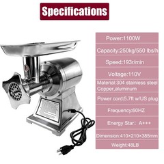 3200W Heavy Duty Commercial Electric Meat Grinder Sausage Maker Mincer Stuffer