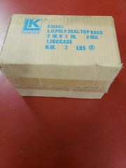 3×3 Clear 2 Mil Small Plastic Bags Baggies Jewelry seal Top Lock 1000 count box
