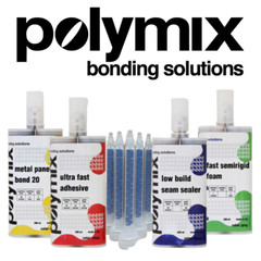 Polymix Universal Black Semi Rigid Plastic Repair & Adhesive Cartridge 50ml