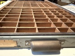 Ludlow Vintage Letterpress Printer Drawer Tray 27 X 16”-98 Spaces