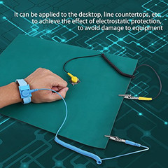 Anti-Static Wrist Strap ESD Ground Mat Set for Phone Repair, Computer & Electron