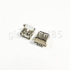 US Stock 10x USB Type-A Female 4 Pin PCB Mount Socket Plug Connector Right Angle