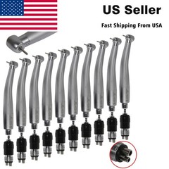 10*NSK Style Dental High Speed Turbine Handpiece with Quick Coupler Swivel 4Hole