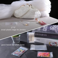Small Plastic Bags 2×3, 400pcs, Transparent Small Plastic Bags for Pills, Cl…