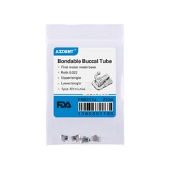 AZDENT Dental Bondable Buccal Tube 1st 2nd Molar MBT Roth 0.022 Non-Convertible