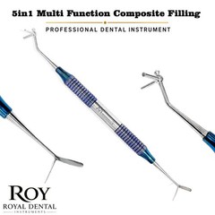 5in1 Multi Function Dental Composite Filling Instrument Blue Coated Double End