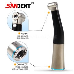 Dental Fiber Optic LED 1:1 Contra Angle Handpiece Inner Water Spray Push Button
