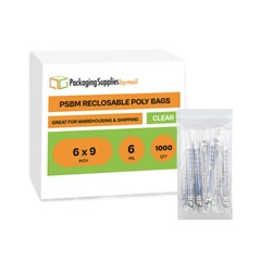 1000 6×9 Clear Plastic Bags Zipper Poly Top Seal Reclosable 6 Mil 6″x9″ Zip Lock